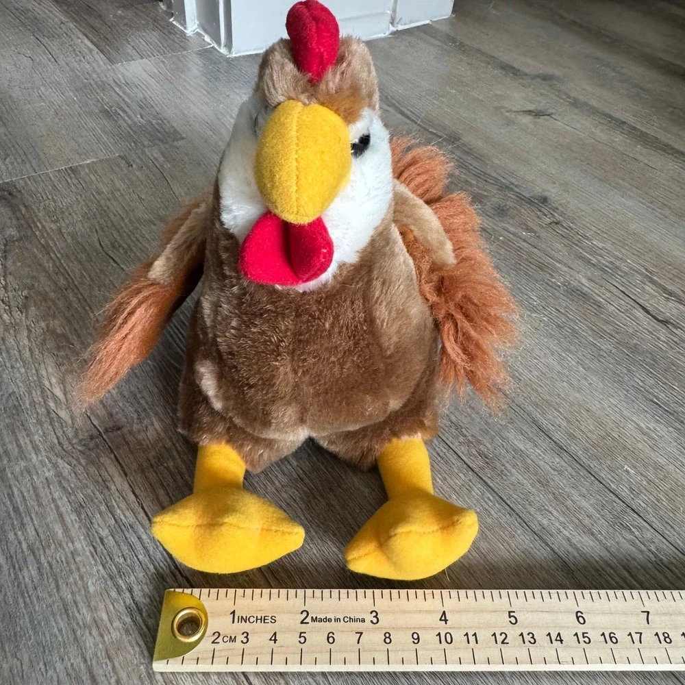 Metacom‎ Old MacDonalds Talking Farmyard Friends Randy Rooster Brown Plush Toy